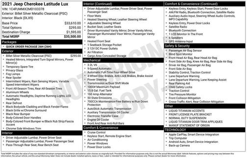 2021 Jeep Cherokee Latitude Lux