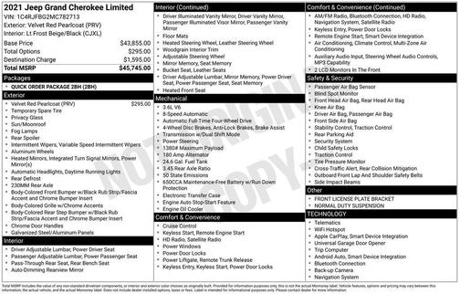 2021 Jeep Grand Cherokee Limited