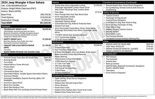 2024 Jeep Wrangler Sahara