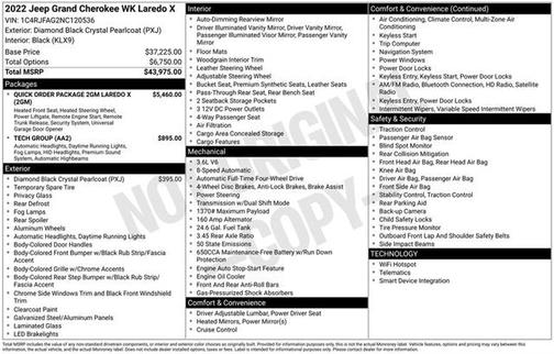 2022 Jeep Grand Cherokee WK Laredo