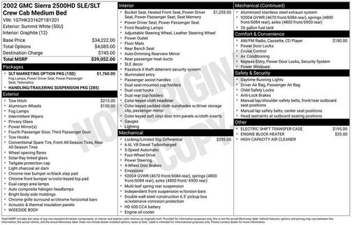 Summit White 2002 GMC Sierra 2500 SLE