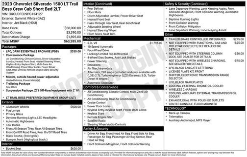 2023 Chevrolet Silverado 1500 LT Trail Boss