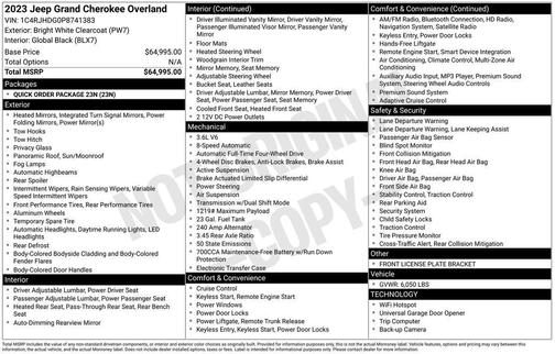 2023 Jeep Grand Cherokee Overland