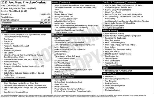 2023 Jeep Grand Cherokee Overland