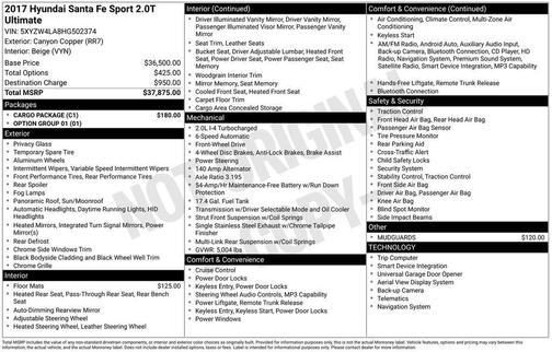 2017 Hyundai Santa Fe Sport 2.0L Turbo Ultimate