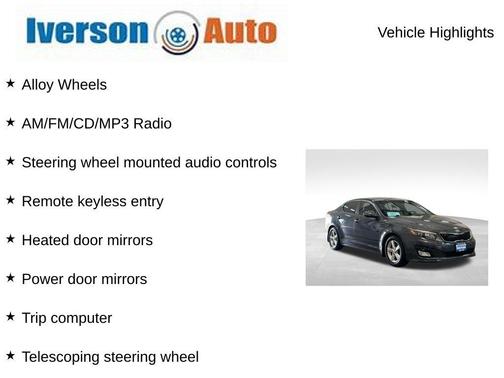 Platinum Graphite 2015 Kia Optima LX