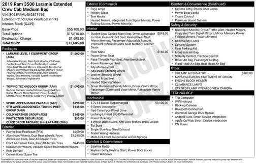 2019 RAM 3500 Laramie