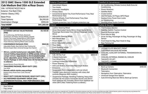 2012 GMC Sierra 1500 SLE