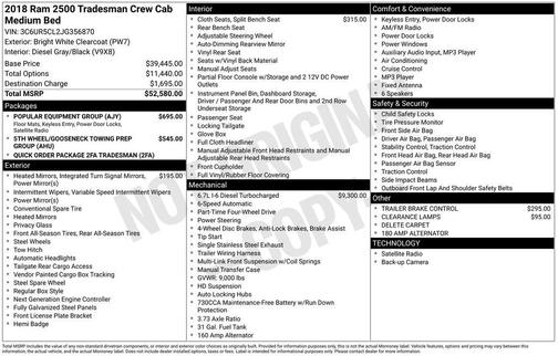 2018 RAM 2500 Tradesman