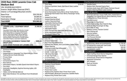 2020 RAM 3500 Laramie