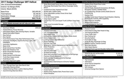 2017 Dodge Challenger SRT Hellcat
