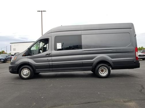 Carbonized Gray Metallic 2023 Ford Transit-350 148 WB High Roof Extended Crew DRW