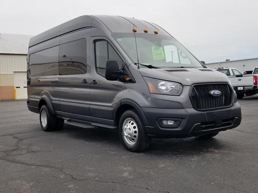 Carbonized Gray Metallic 2023 Ford Transit-350 148 WB High Roof Extended Crew DRW