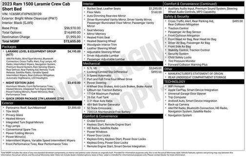 Bright White Clearcoat 2023 RAM 1500 Laramie