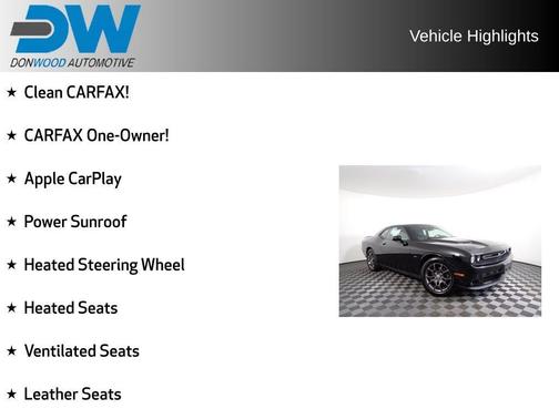 Pitch Black Clearcoat 2018 Dodge Challenger GT