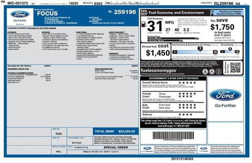 Tectonic 2016 Ford Focus SE