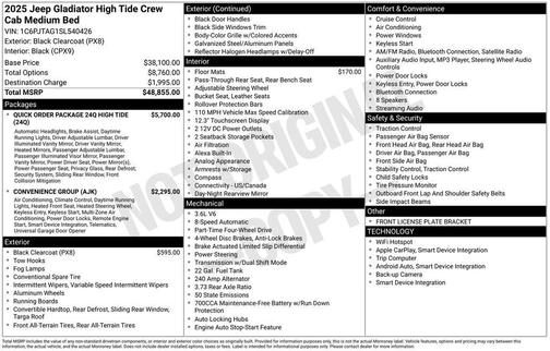 2025 Jeep Gladiator Sport