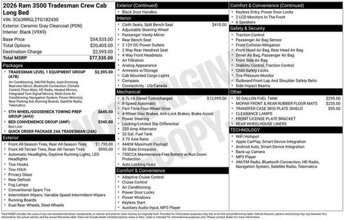 2026 RAM 3500 Tradesman