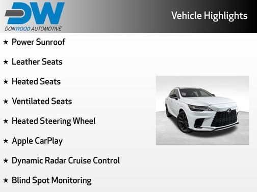 Ultra White 2024 Lexus RX 350 F SPORT Handling