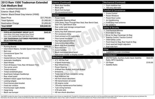 2013 RAM 1500 Tradesman/Express