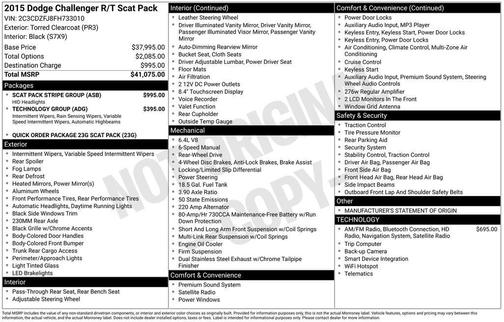 2015 Dodge Challenger R/T Scat Pack