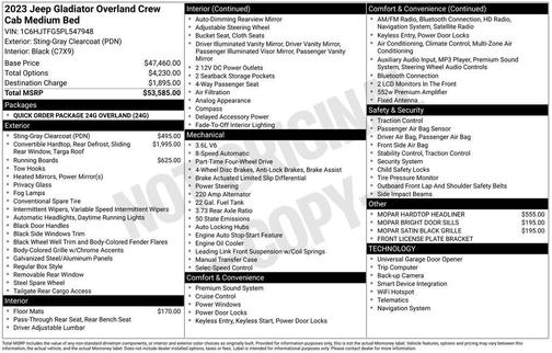 2023 Jeep Gladiator Overland