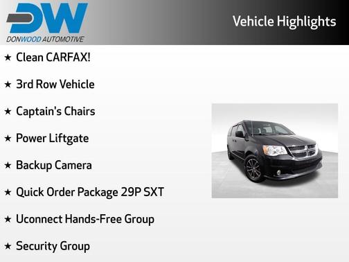 Black Onyx Crystal Pearlcoat 2017 Dodge Grand Caravan SXT