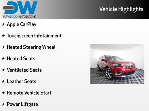 Velvet Red Pearlcoat 2019 Jeep Cherokee Limited