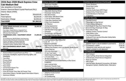 2026 RAM 2500 Tradesman