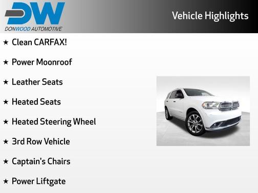 Bright White Clearcoat 2016 Dodge Durango Citadel