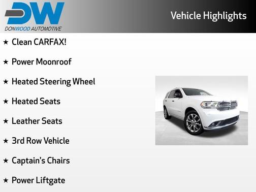 Bright White Clearcoat 2016 Dodge Durango Citadel