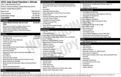 Diamond Black 2023 Jeep Grand Cherokee L Laredo