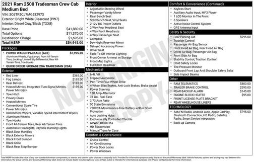 2021 RAM 2500 Tradesman