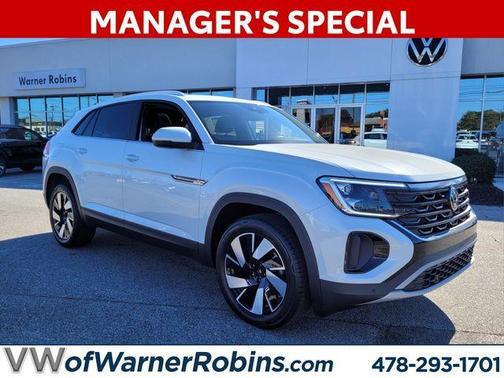 Opal White Pearl 2026 Volkswagen Atlas Cross Sport 2.0T SE W/TECHNOLOGY