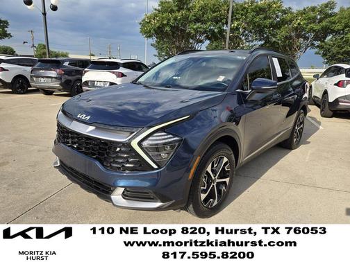 Blue 2024 Kia Sportage Hybrid EX