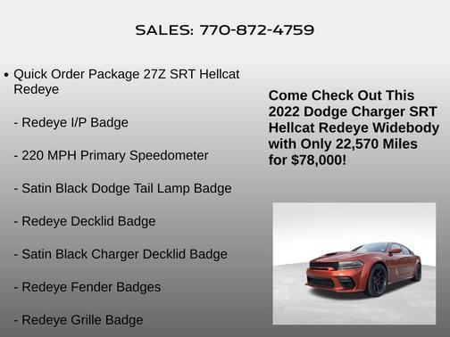 2022 Dodge Charger SRT Hellcat