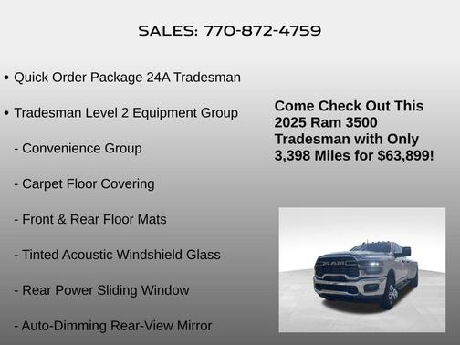 2025 RAM 3500 Tradesman Crew Cab 4x4 8' Box