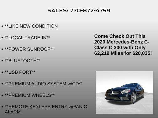 2020 Mercedes-Benz C-Class C 300