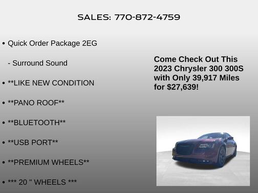 2023 Chrysler 300 S