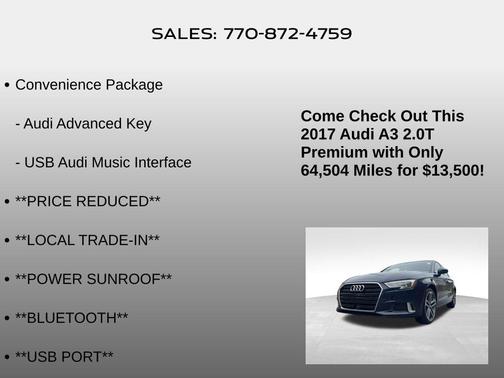 2017 Audi A3 2.0T Premium