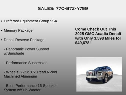 2025 GMC Acadia Denali