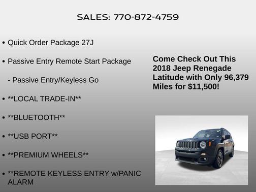 2018 Jeep Renegade Latitude