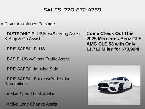 2025 Mercedes-Benz AMG CLE 53 4MATIC+
