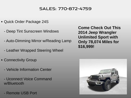 2014 Jeep Wrangler Unlimited Sport