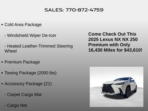 2025 Lexus NX 250 Premium