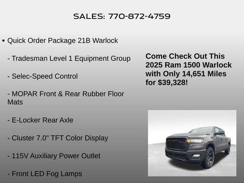 2025 RAM 1500 Warlock Crew Cab 4x4 5'7' Box