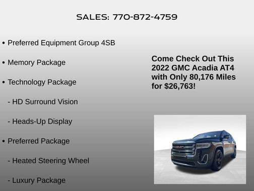 2022 GMC Acadia AWD AT4