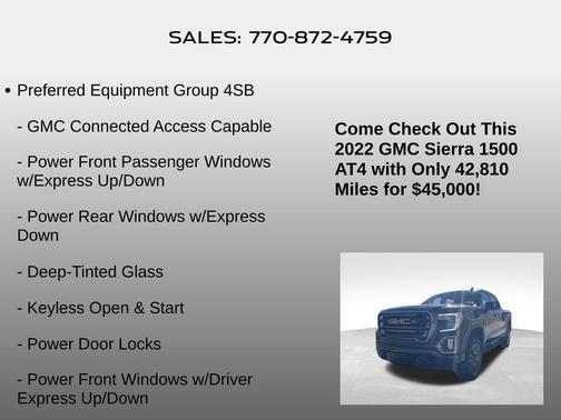 2022 GMC Sierra 1500 AT4