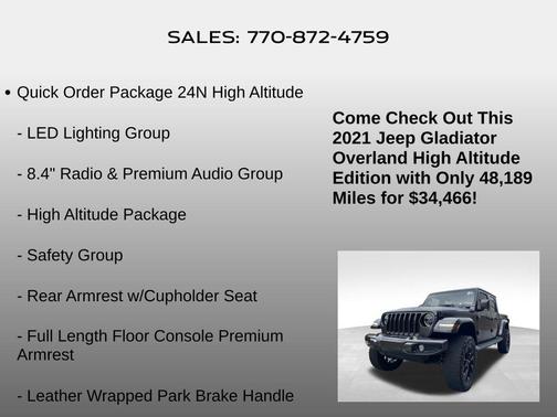 2021 Jeep Gladiator High Altitude 4X4