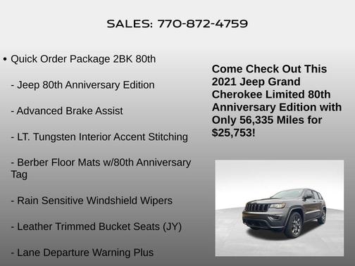 2021 Jeep Grand Cherokee 80th Anniversary 4X4